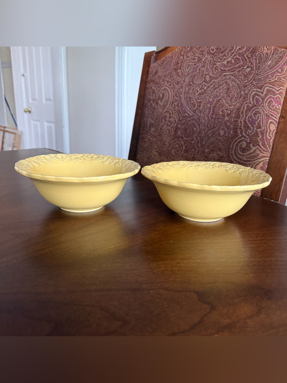 Set of 2 Home Essentials and Beyond Madison Collection Yellow Coupe Soup Bowls